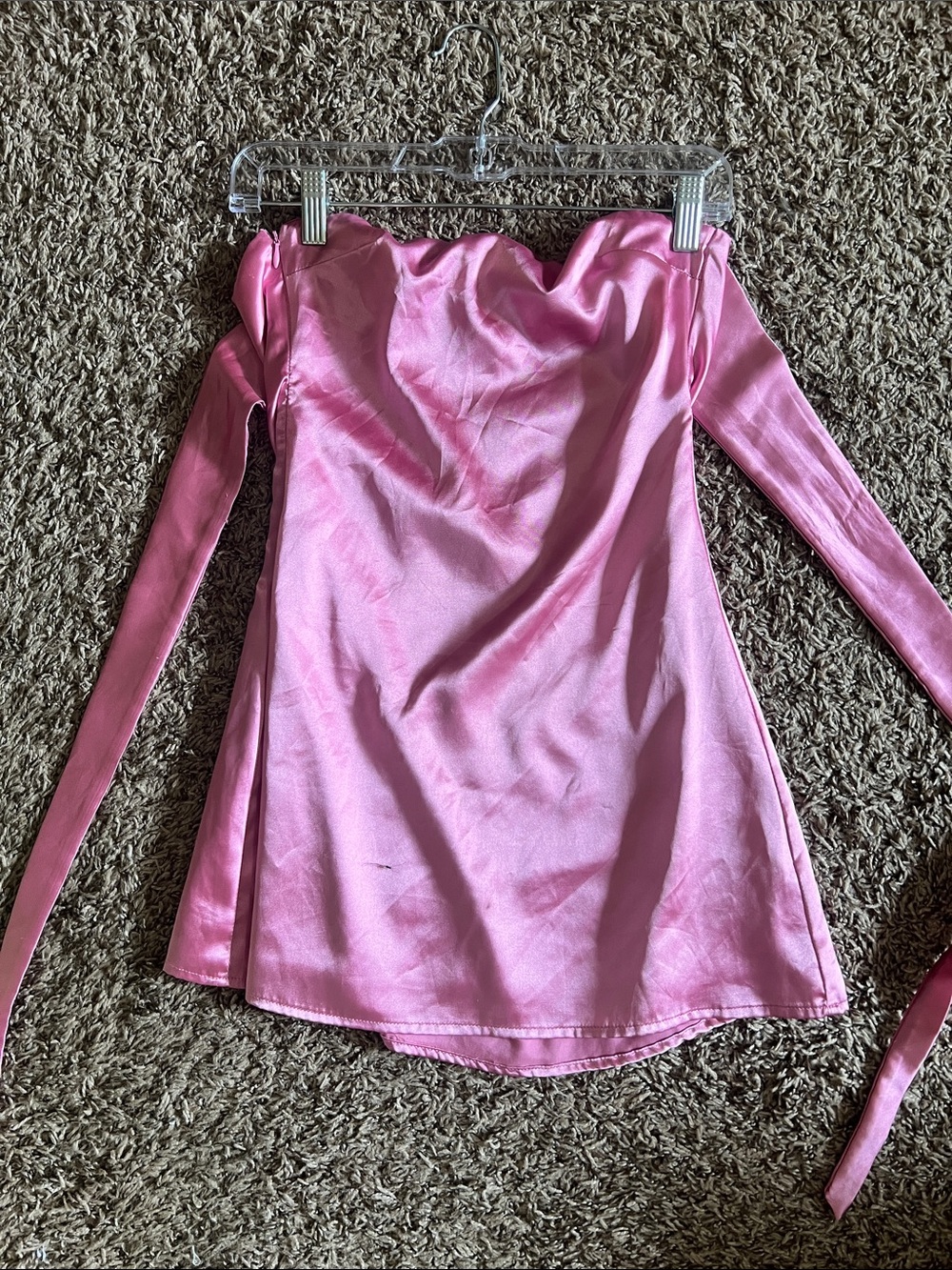 Princess Polly Satin Pink Strapless Mini Dress
